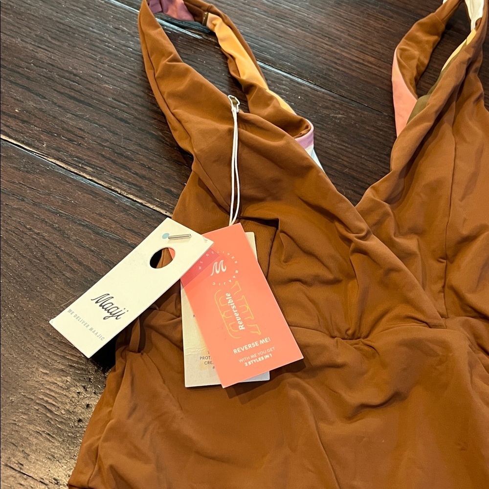 Maaji reversable Brown and multicolor One Piece Swimsuit - Picture 2 of 5